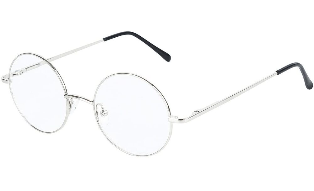 5112 Retro Round Optical Spring Hinge Metal Glasses Frame Clear lens